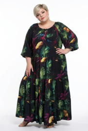 SASHA VIVIEN  chiffon met een vleugje zijde jurk gevoerd