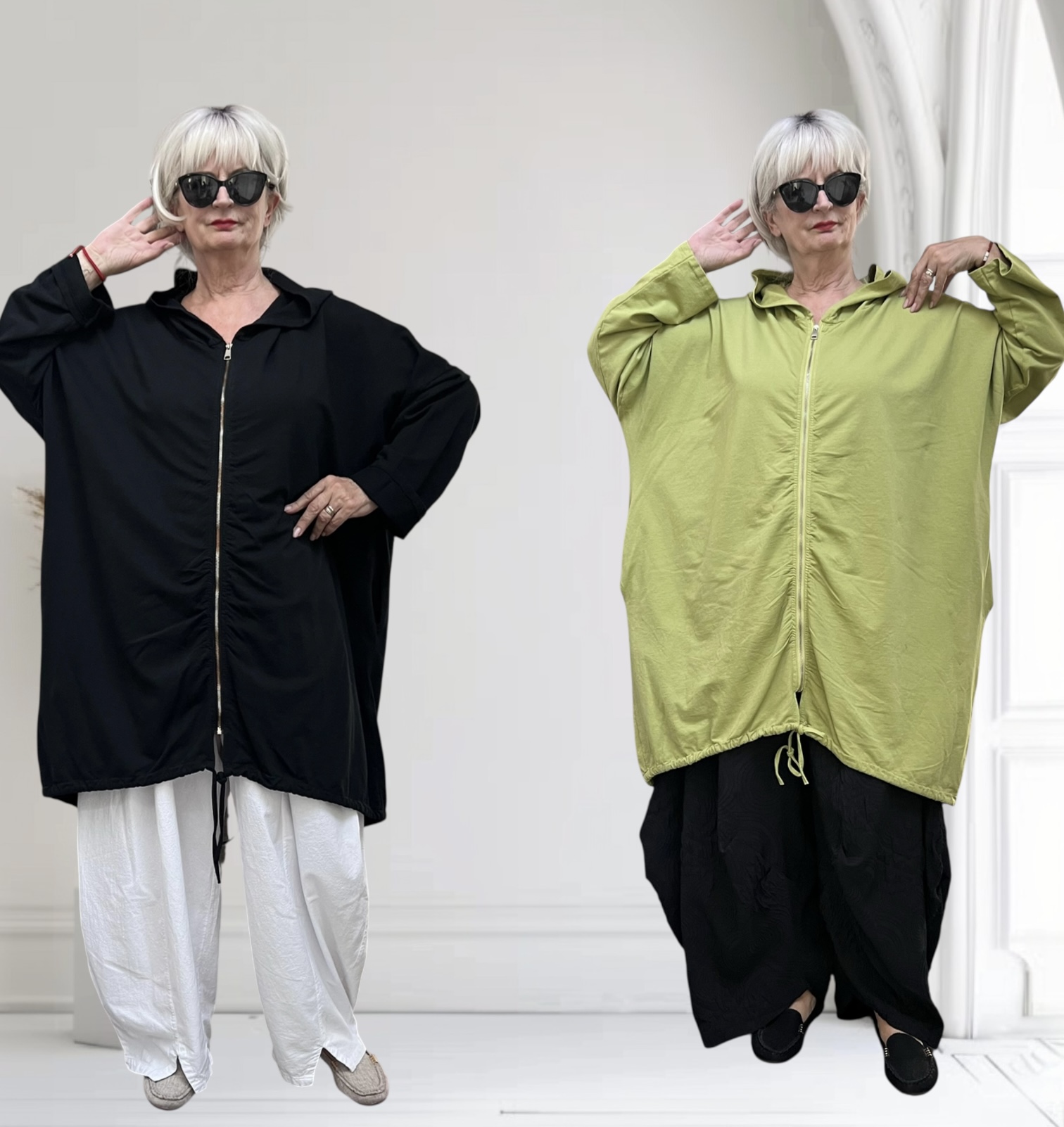 Italia MODA oversized jersey blazer/jas apart stretch /in meerdere kleuren