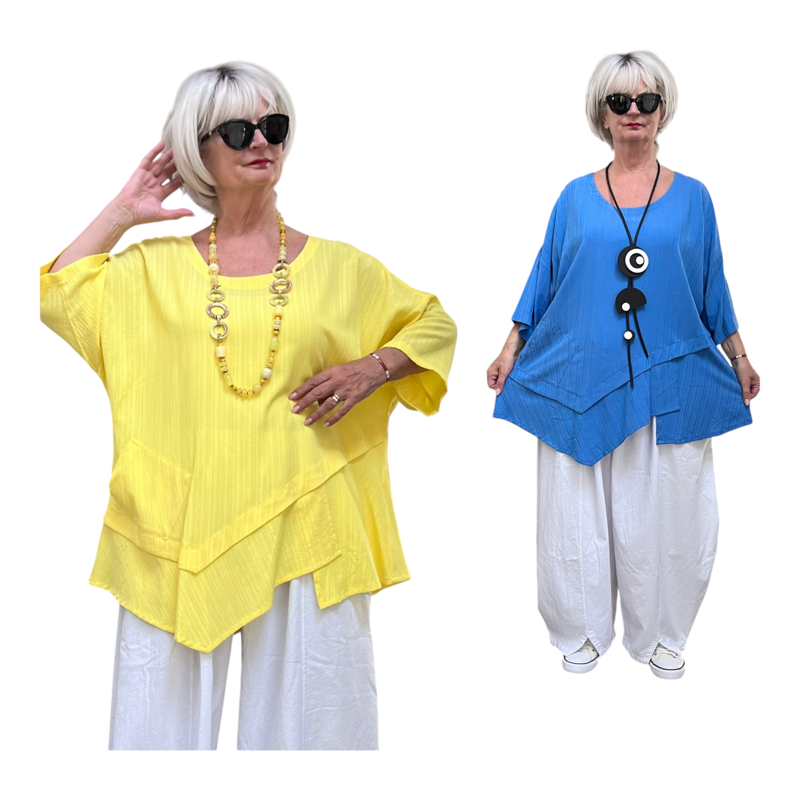 SINNE design.. A- lijn viscose top/tuniek/in meerdere kleuren
