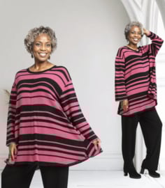 AKH oversized gebreide katoen tuniek/top  apart stretch