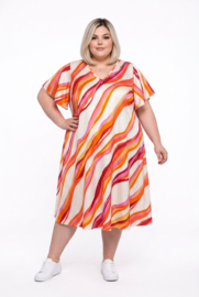 Naveed oversized viscose A-lijn jurk