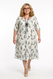 New Jersey viscose A-lijn jurk stretch