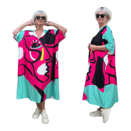 ITALIA MODA oversized visccose zomer jurk apart