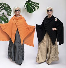 Italia Moda oversized gebreide top/poncho stretch/in meerdere kleuren