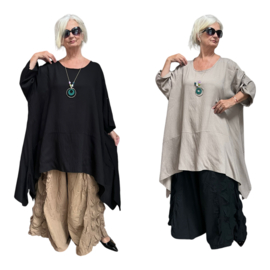 ITALIA MODA viscose tuniek met ketting /in meerdere kleuren