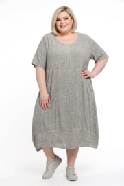 Moonshine de modieuze kleuring katoen A-lijn jurk beige