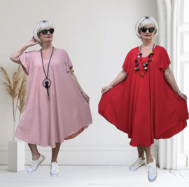ITALIA MODA viscose mix A-lijn jurk apart/stretch  /in meerdere kleuren