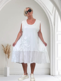 Moonshine katoen tricot A-lijn jurk apart/ stretch/in meerdere kleuren