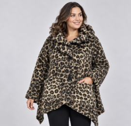 Vincenzo Allocca oversized wolmix korte jas apart/stretch