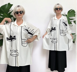 ITALIA oversized viscose blouse/hemd