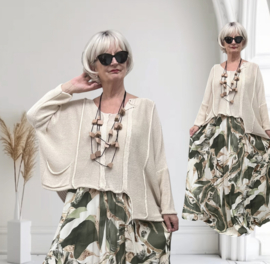 Moonshine oversized katoen  gebreide top stretch