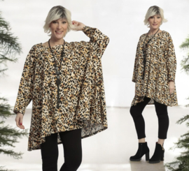 AKH oversized viscose/linnen A-lijn tuniek apart