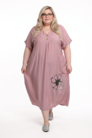ITALIA MODA  viscose geborduurde jurk/in meerdere kleuren