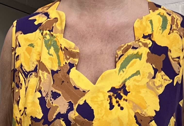 Ophilia viscose A-lijn tuniek  met aparte decolleté stretch