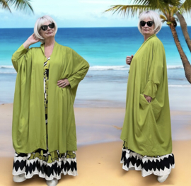 AKH oversized chique A-lijn blazer/vest met zakken apart