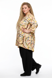 AKH oversized viscose/linnen A-lijn blazer/vest apart