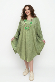AKH oversized viscose mix jurk/tuniek met zakken apart stretch