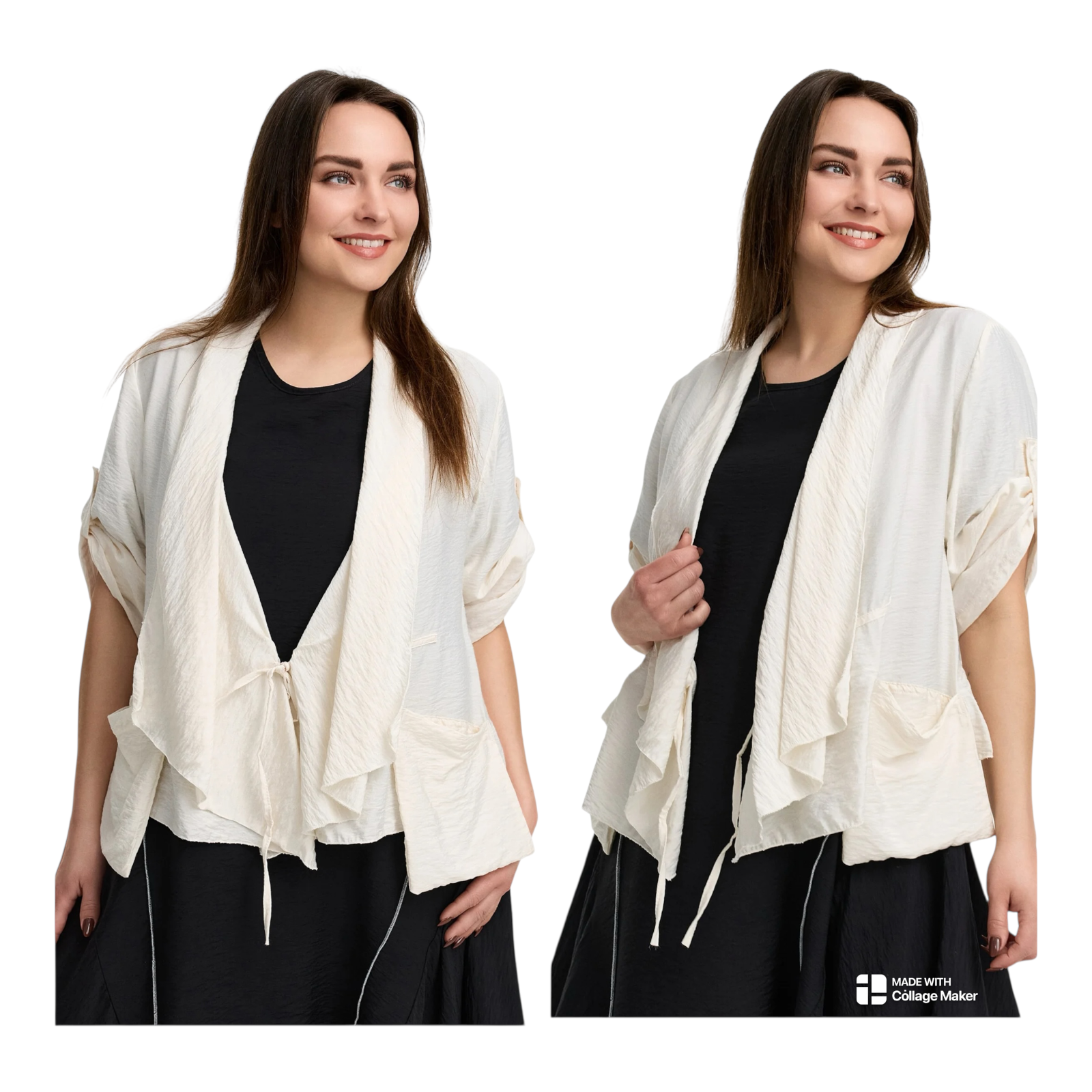 KEKOO design viscose korte blazer/vest