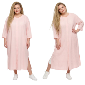 AKH oversized katoen A-lijn blazer/zomerjas tuniek apart
