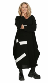 AKH oversized gebreide tuniek/jurk  apart stretch