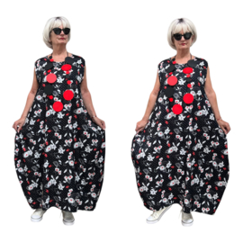 AKH oversized viscose jurk met zakken apart