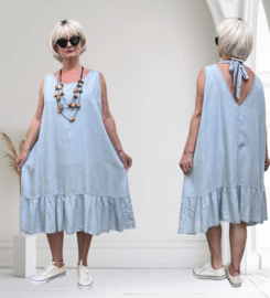 ITALIA MODA  jeans tencel A-lijn jurk apart /in meerdere kleuren