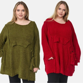 amandine oversized  super zacht bouclé gebreide top/trui /in meerdere kleuren