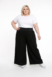 Moonshine linnen broek apart zwart