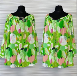 ITALIA oversized viscose spaanse blouse /in meerdere kleuren