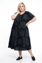 ITALIA MODA viscose A-lijn jurk zwart