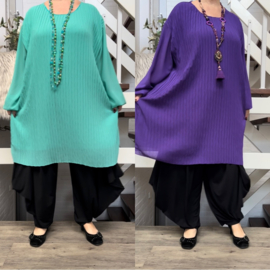 ITALIA oversized geplisseerde blouse/tuniek /gevoerd  /in meerdere kleuren
