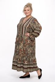 Sissi BOHO oversized A-lijn viscose jurk apart