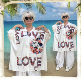 ITALIA oversized viscose blouse/hemd