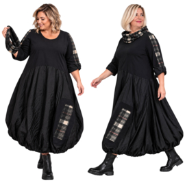 Vincenzo Allocca oversized katoen ballonjurk met sjaal apart/stretch zwart
