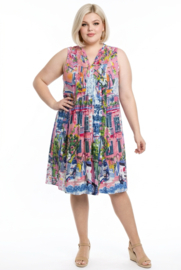 ORIENTIQUE Australian katoen A-lijn jurk