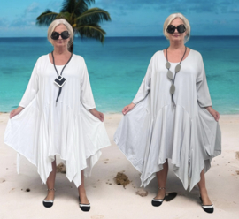 Moonshine katoen tricot A-lijn jurk apart/ stretch /in meerdere kleuren