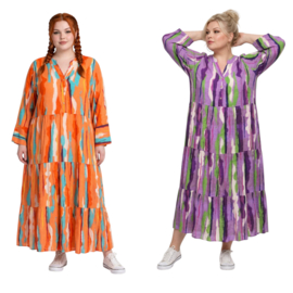 ITALIA MODA viscose A-lijn BOHO jurk / meerdere kleuren