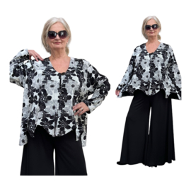 Naveed jersey A-lijn vest/blazer stretch
