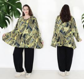 AKH oversized jersey viscose  mix A-lijn tuniek apart  stretch