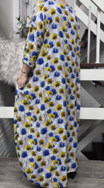 Giovani Collection oversized katoen/linnen look A-lijn  jurk