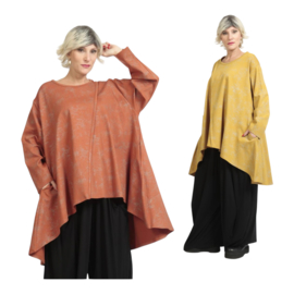 AKH oversized jersey viscose A-lijn tuniek apart stretch /in meerdere kleuren