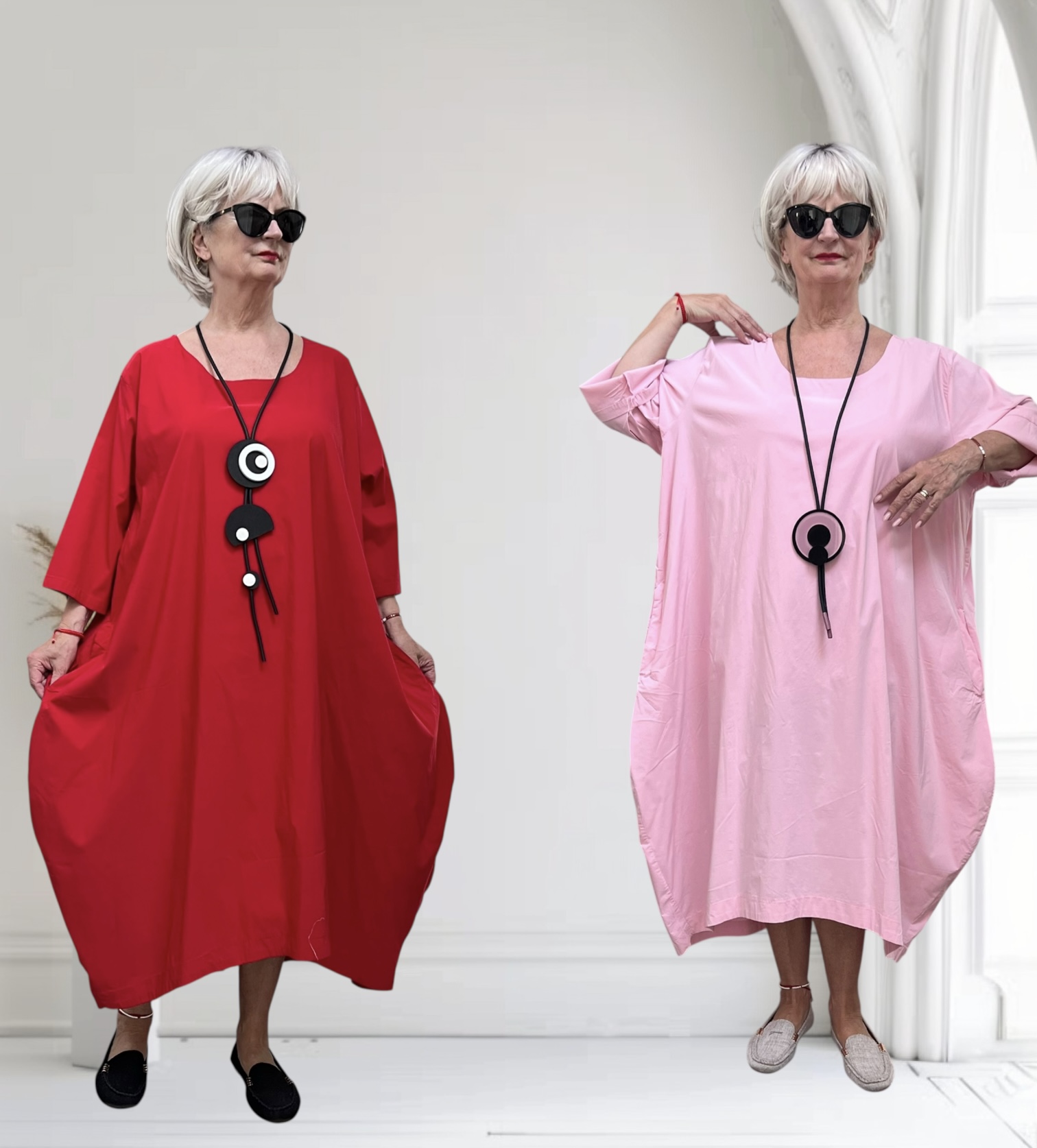 Moonshine stretch viscose A-lijn jurk apart/in meerdere kleuren