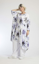 AKH oversized viscose A-lijn tuniek met zakken apart stretch