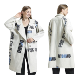 LA VELINA oversized katoen jas/vest stretch