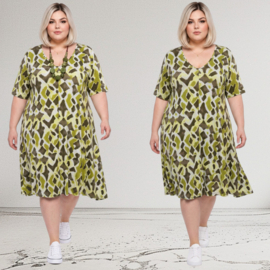 Ophilia viscose A-lijn jurk/ stretch