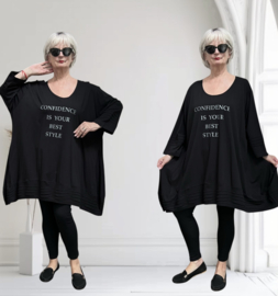 Vincenzo Allocca oversized de modieuze kleuring katoen A-lijn tuniek met aparte kraag  stretch
