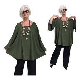 ITALIA oversized A-lijn blouse gevoerd