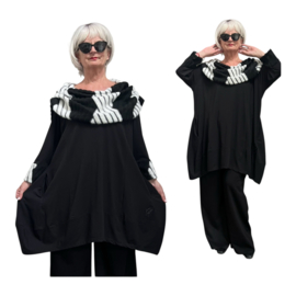 Vincenzo Allocca katoen A-lijn tuniek met een elegante carmenkraag / stretch