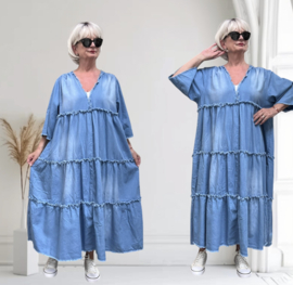 ITALIA MODA katoen jeans A-lijn jurk