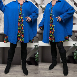 ITALIA oversized mousseline  katoen  A-lijn top/hemd  /in meerdere kleuren